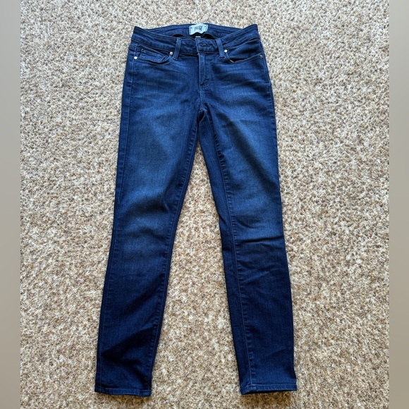 Women's Size 27 Paige Verdugo Ankle Skinny Jeans Dark Wash - Picture 1 of 5